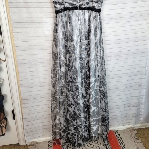 HAILEY by ADRIANNA PAPPELL FLORAL BEADED DROP WAIST MAXI DRESS, SZ 6 - Picture 9 of 15
